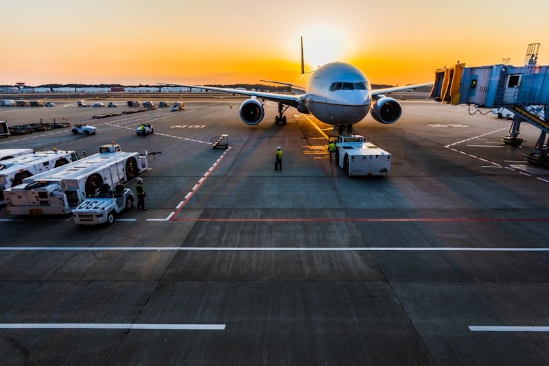 Air freight cargo plane loading